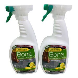 Bona Hard-Surface Floor Cleaner Lemon Mint 32 Fl Oz Spray Bottle - 2 pack